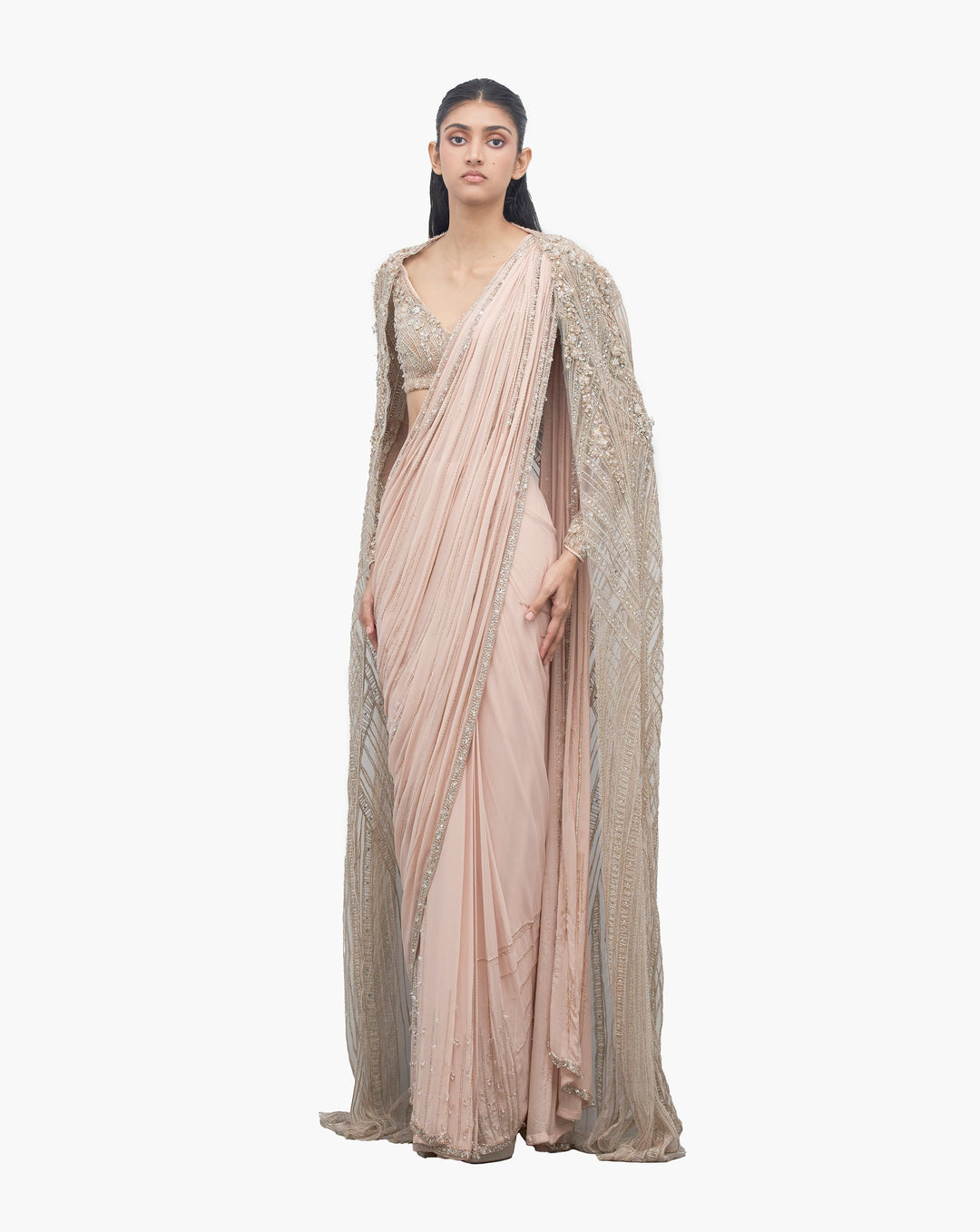 The Cosmic Crystal Saree