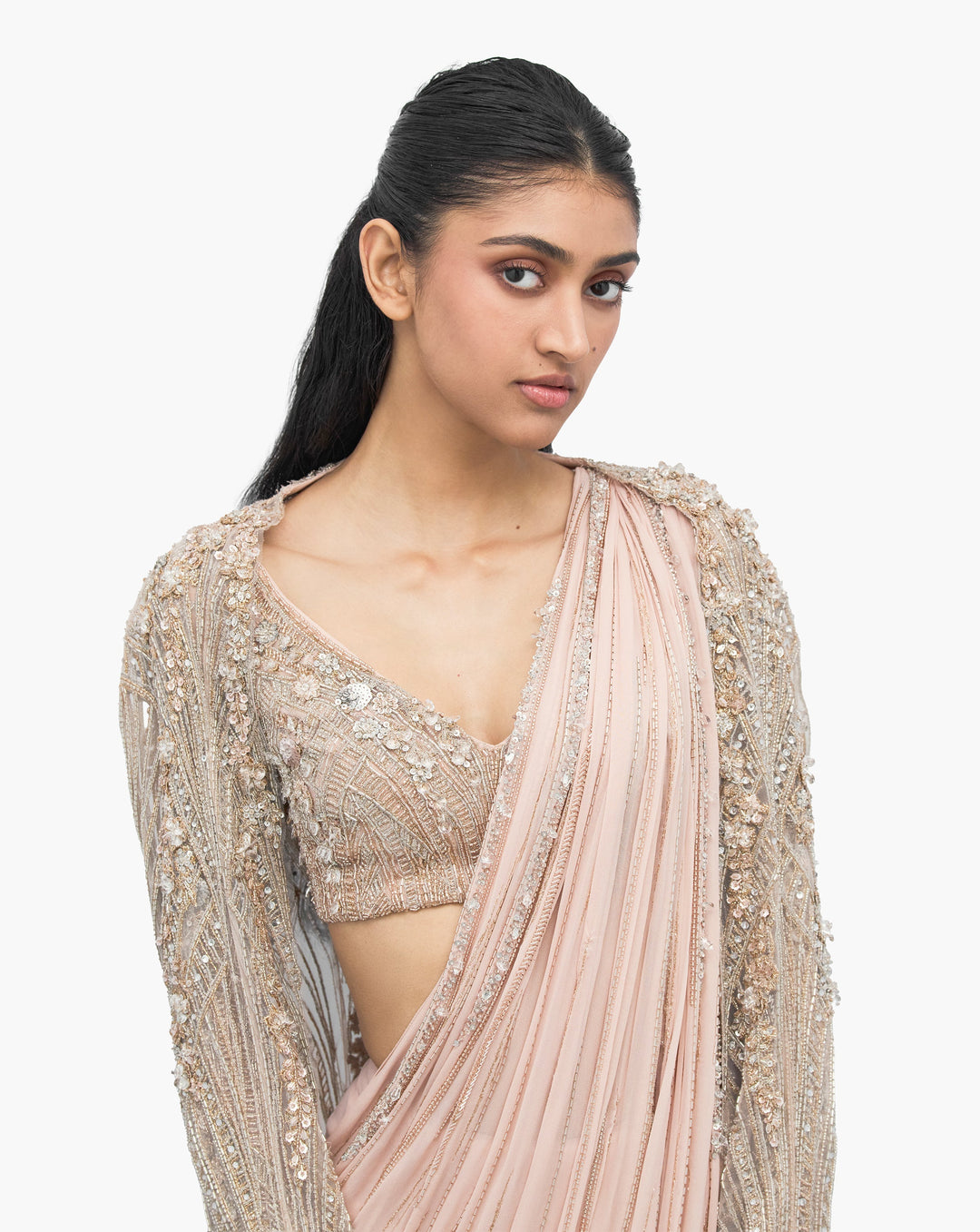 The Cosmic Crystal Saree