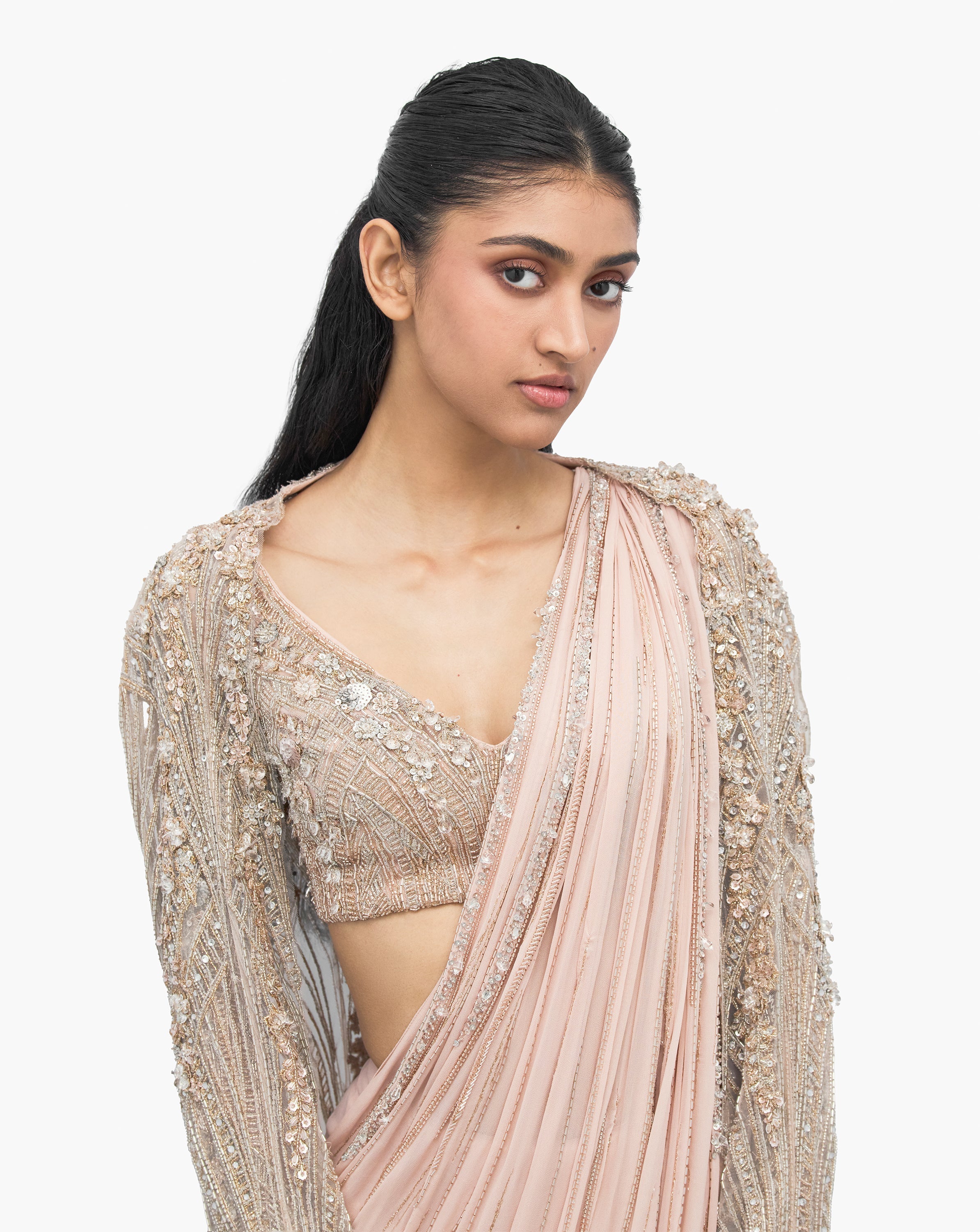 The Cosmic Crystal Saree