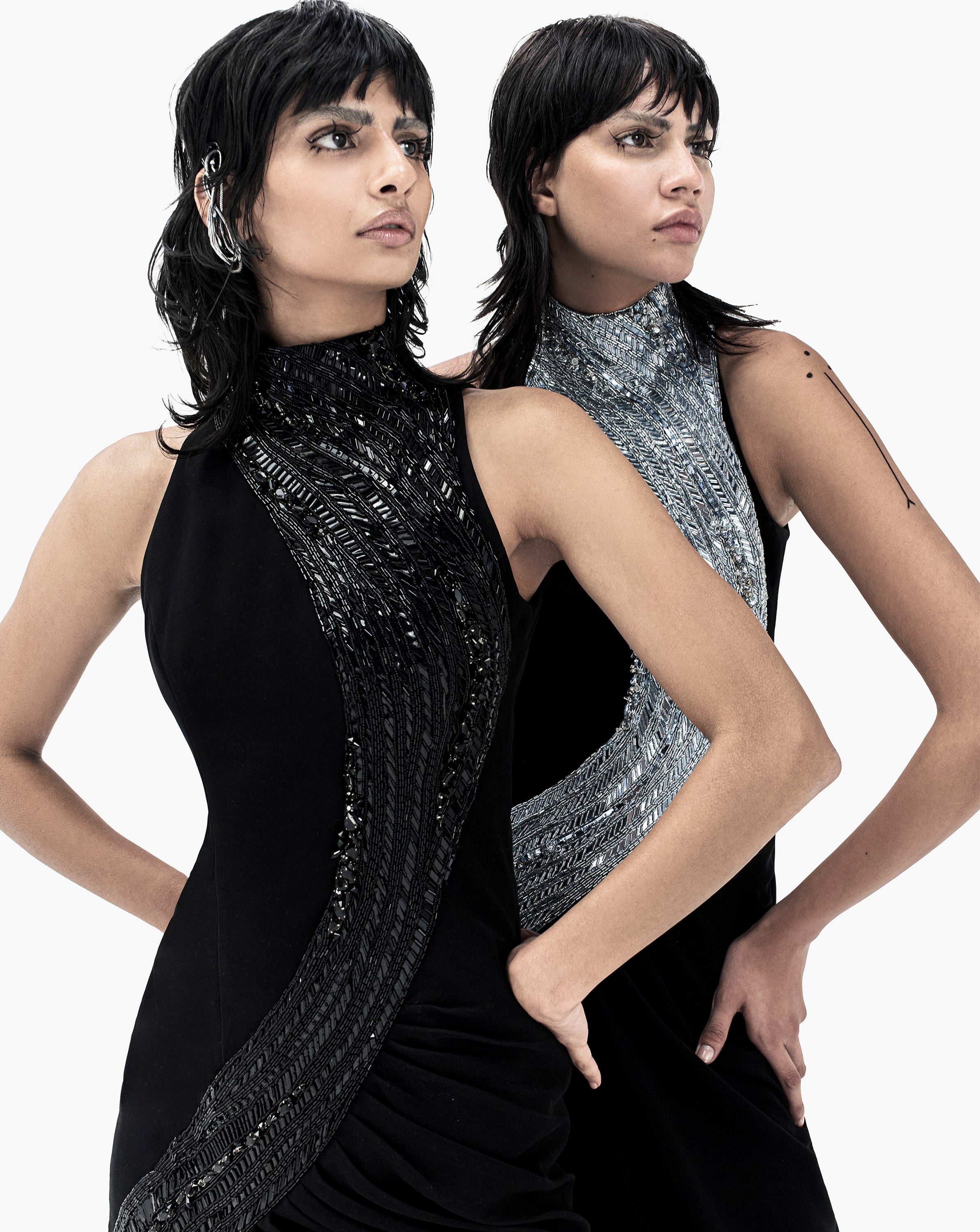 The Wave Embroidered Gown