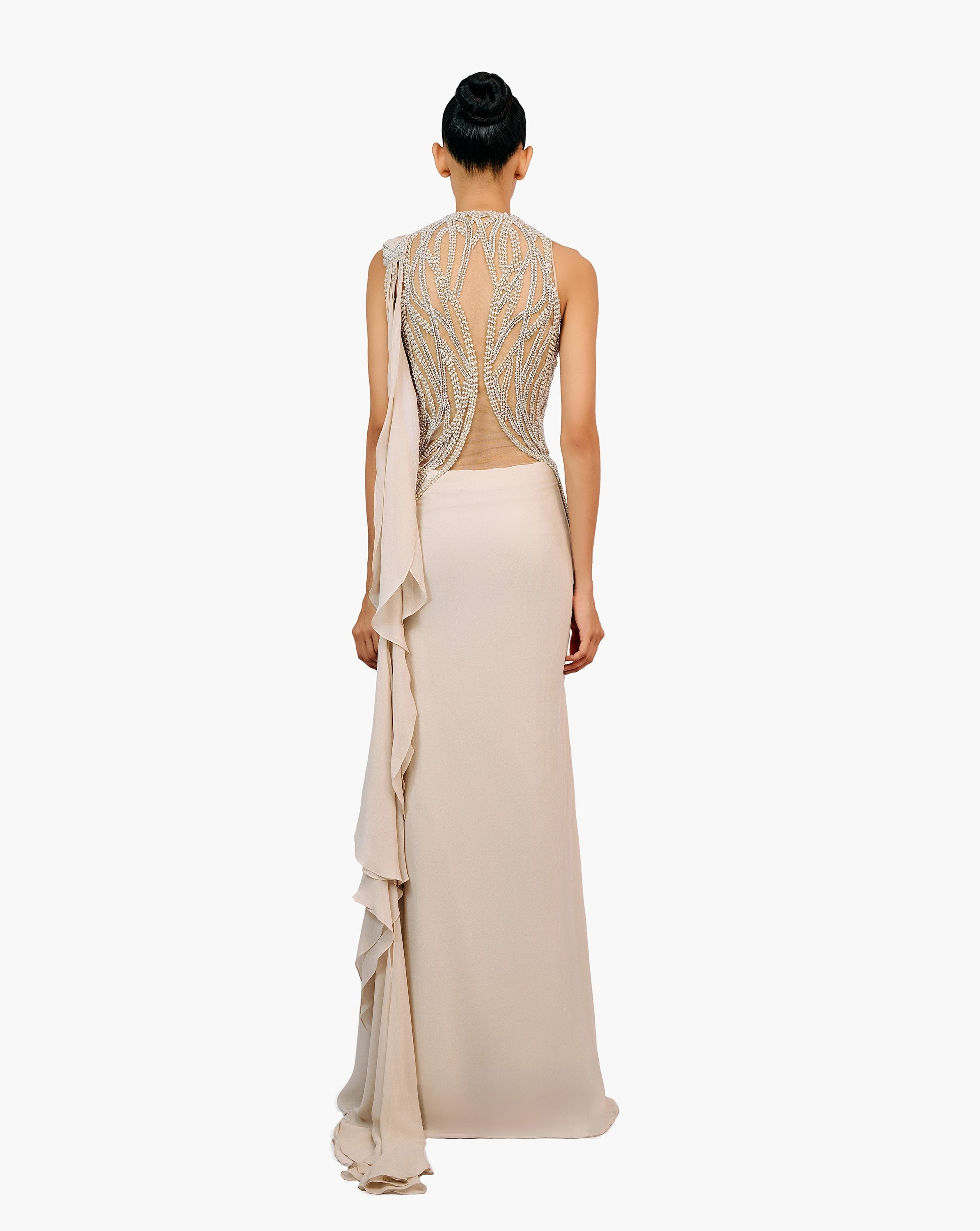 The Anatomical Pearl Saree Gown