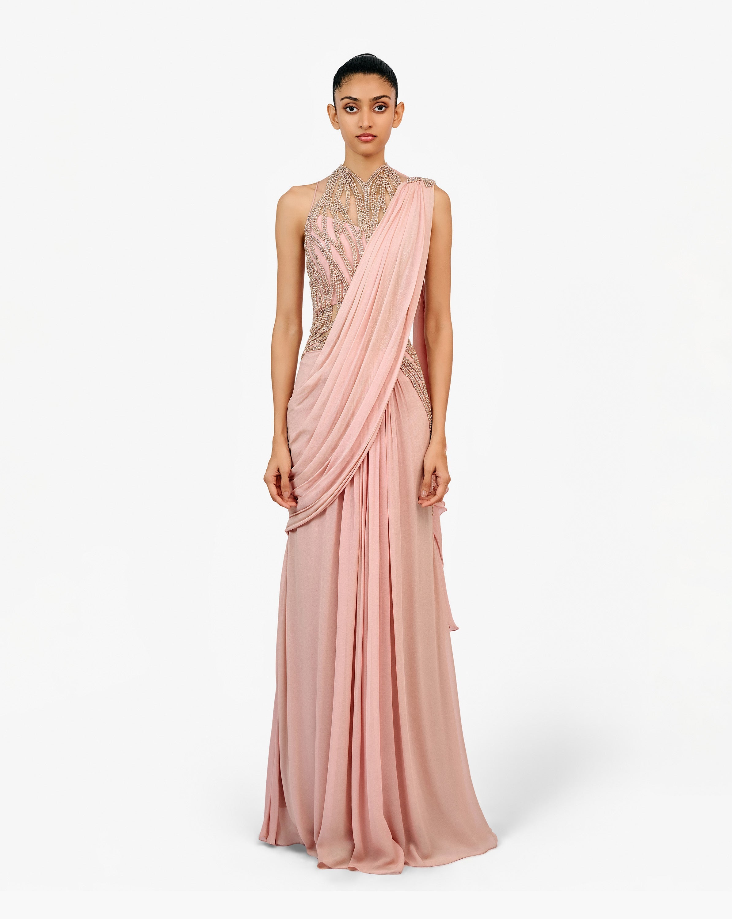 The Anatomical Pearl Saree Gown
