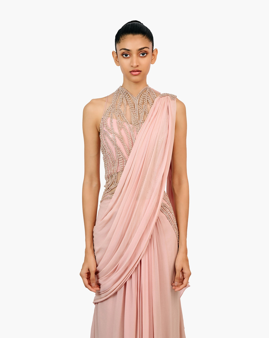 The Anatomical Pearl Saree Gown