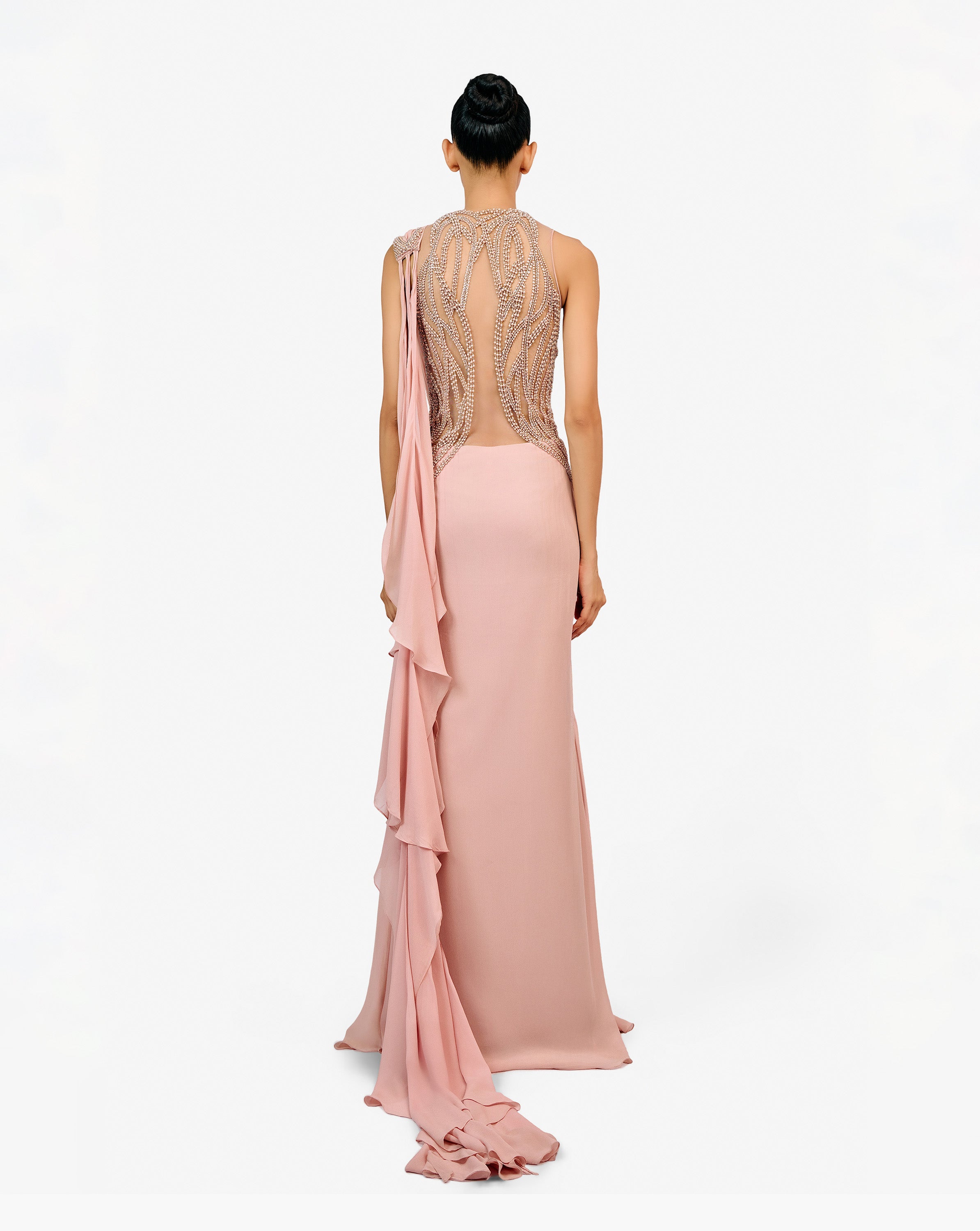 The Anatomical Pearl Saree Gown