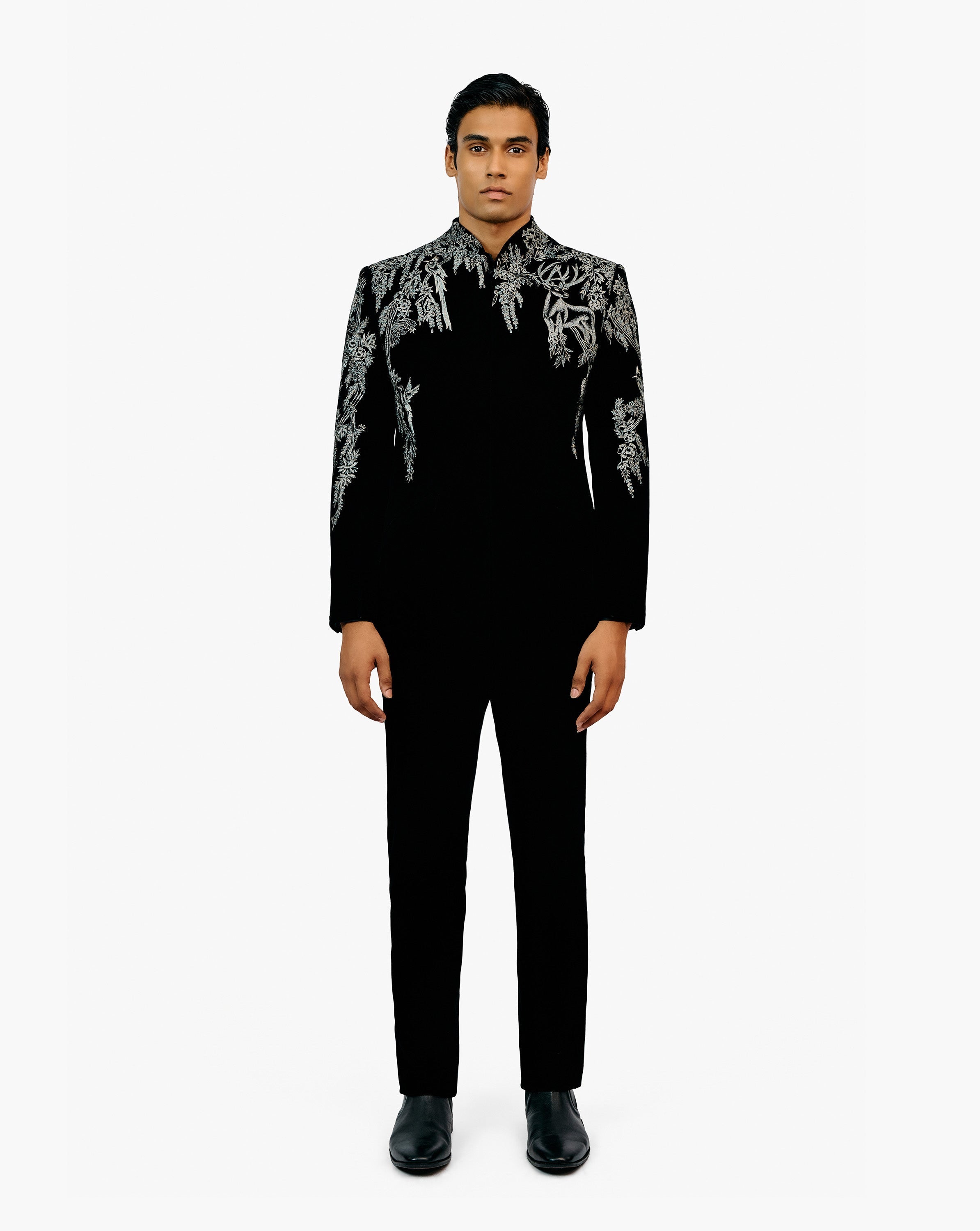 Elyxion Velvet Bandhgala