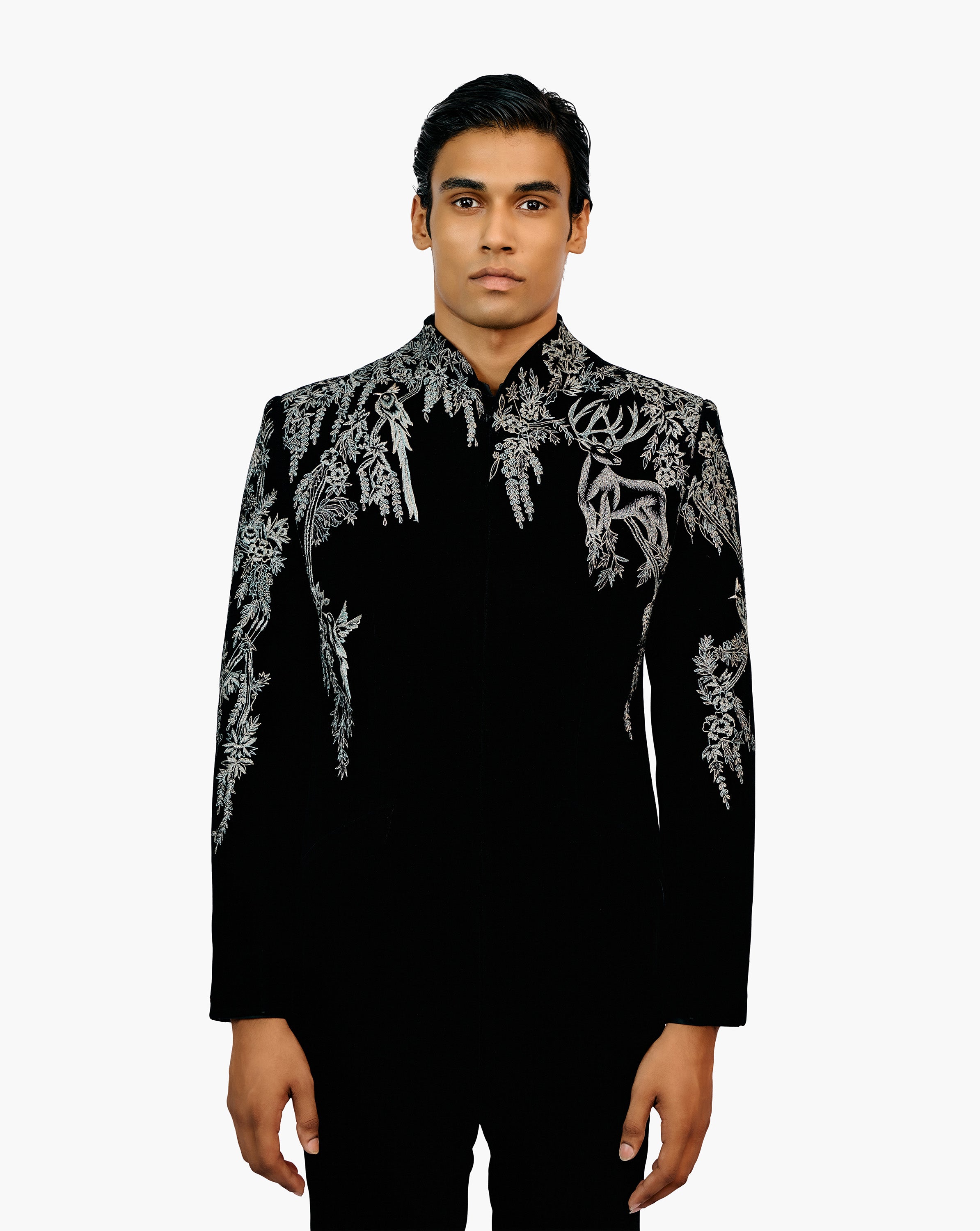 Elyxion Velvet Bandhgala