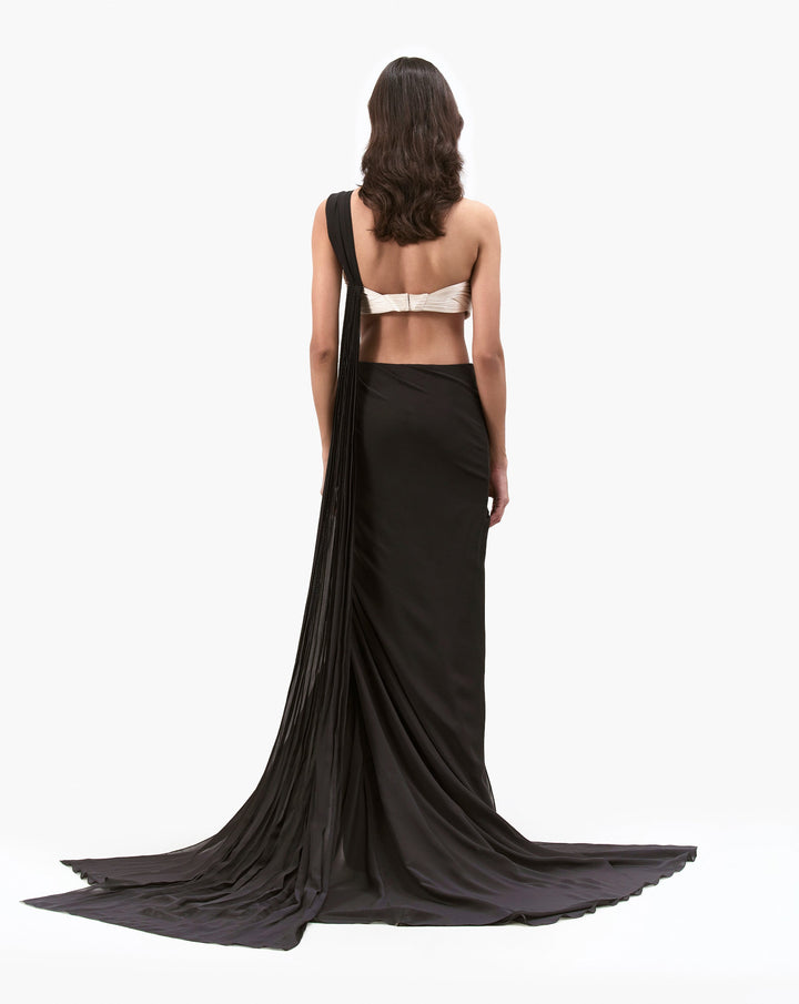 The  Corset Drape Saree Gown