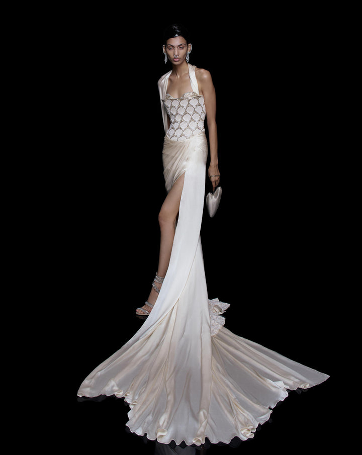Pearl Heritage Saree Gown