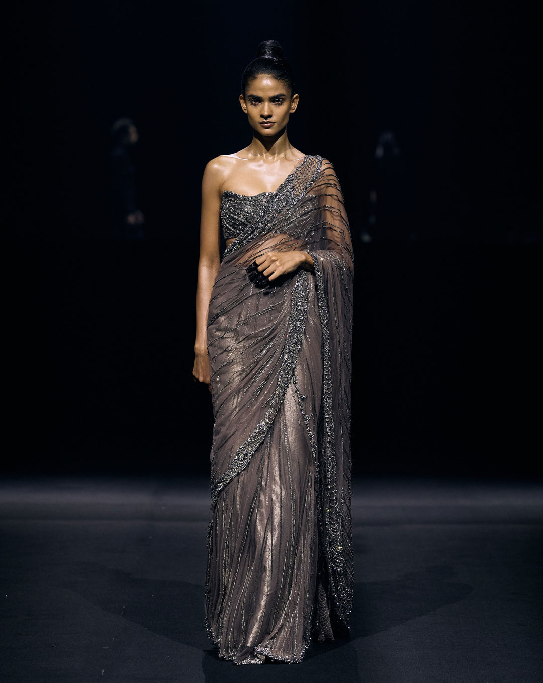 Orbital Web Saree