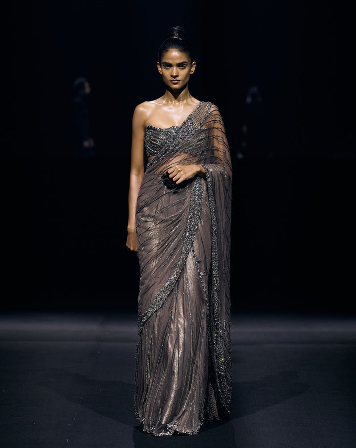 Orbital Web Saree