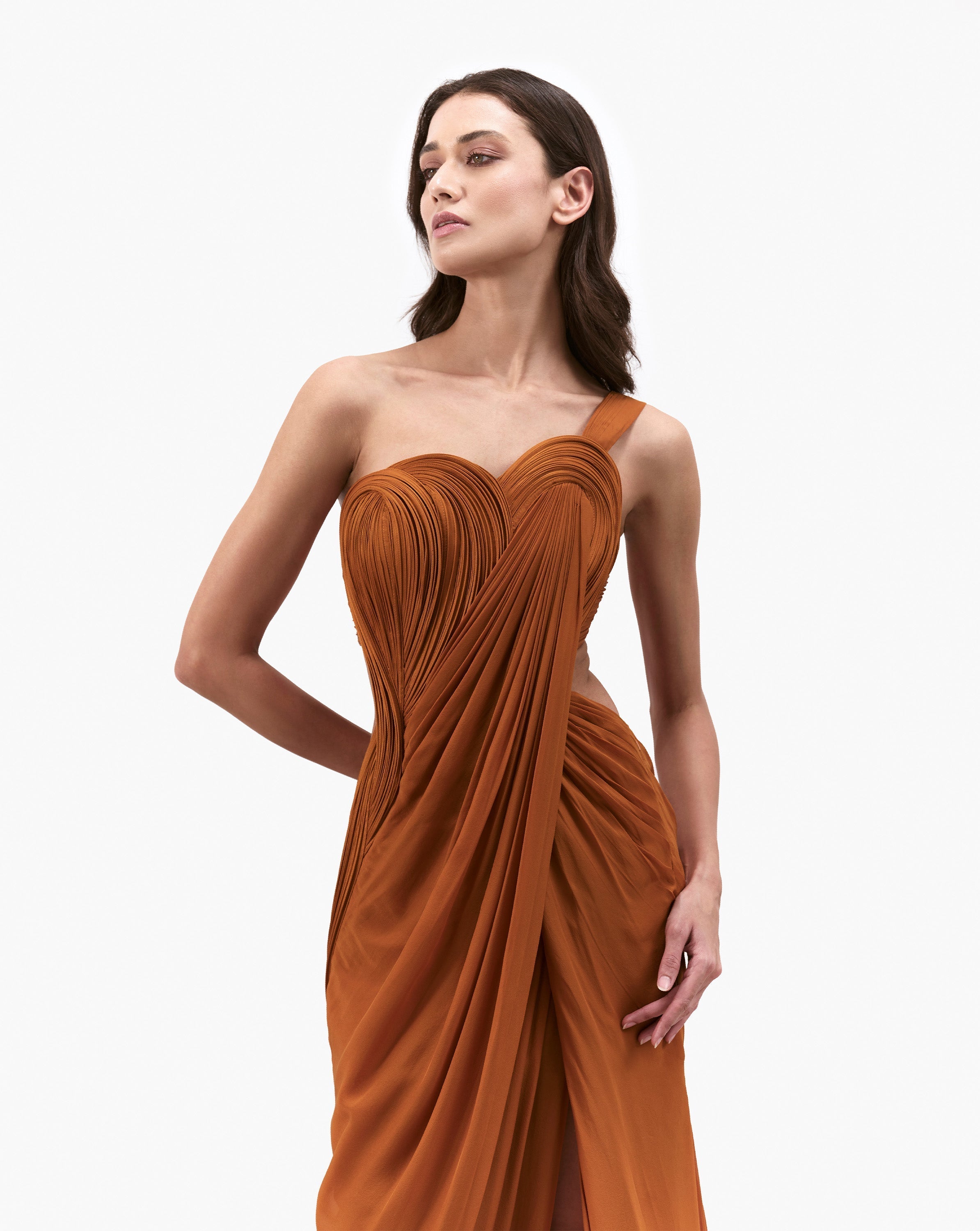 The  Corset Drape Saree Gown