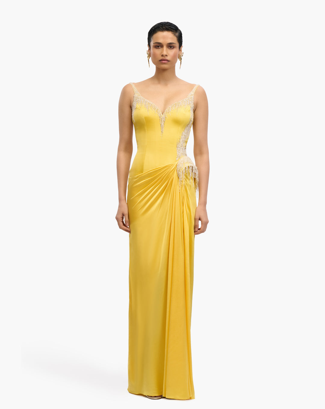 Solar Cast Peplum Gown