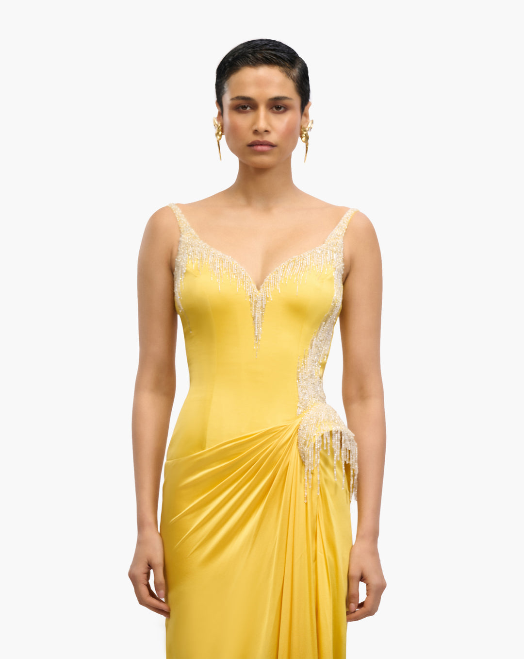Solar Cast Peplum Gown