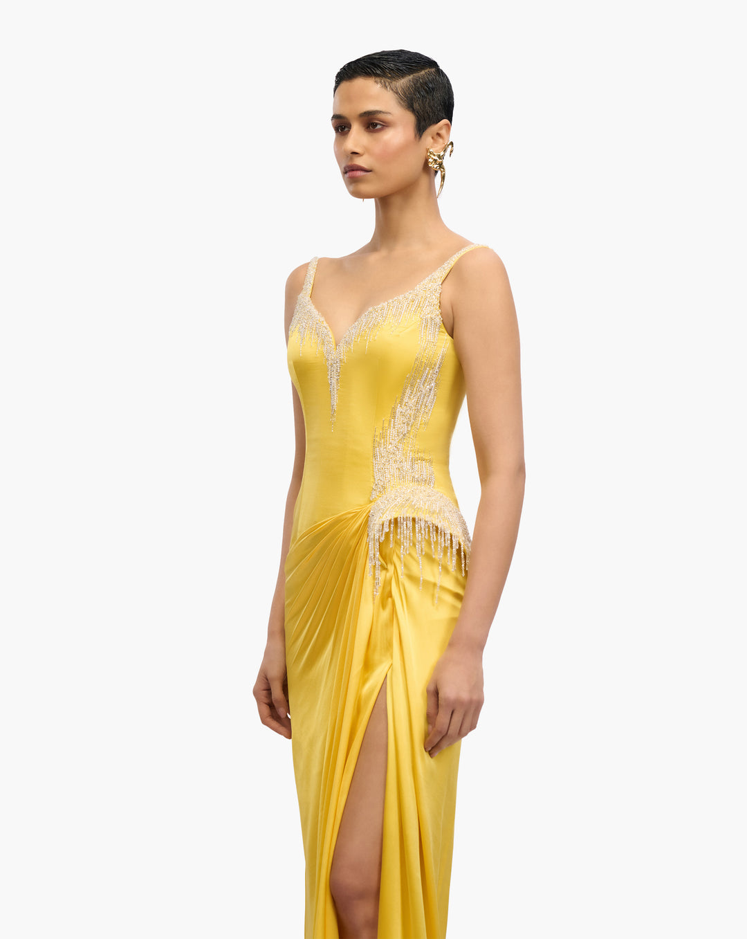 Solar Cast Peplum Gown