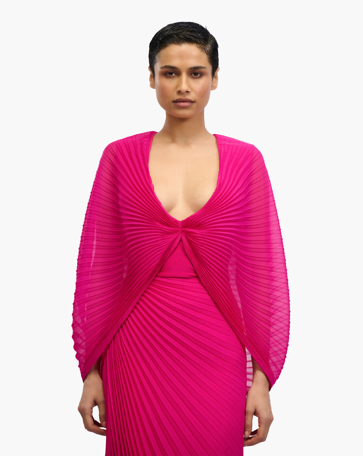 Vela Pleated Drape Skirt