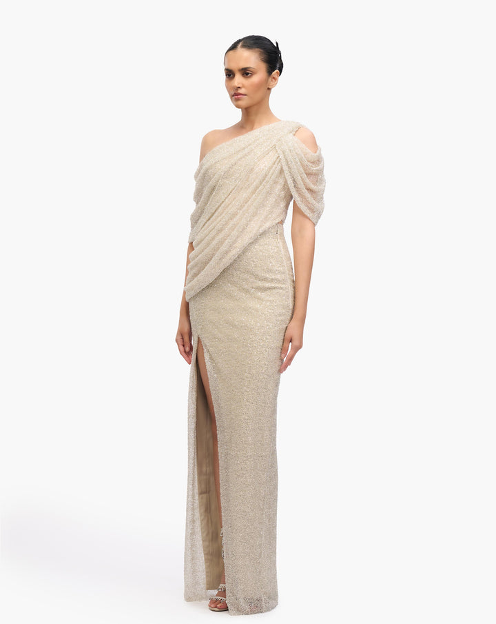 Crest Glisten Drape Top