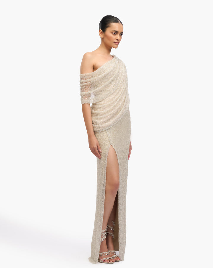 Crest Glisten Drape Top