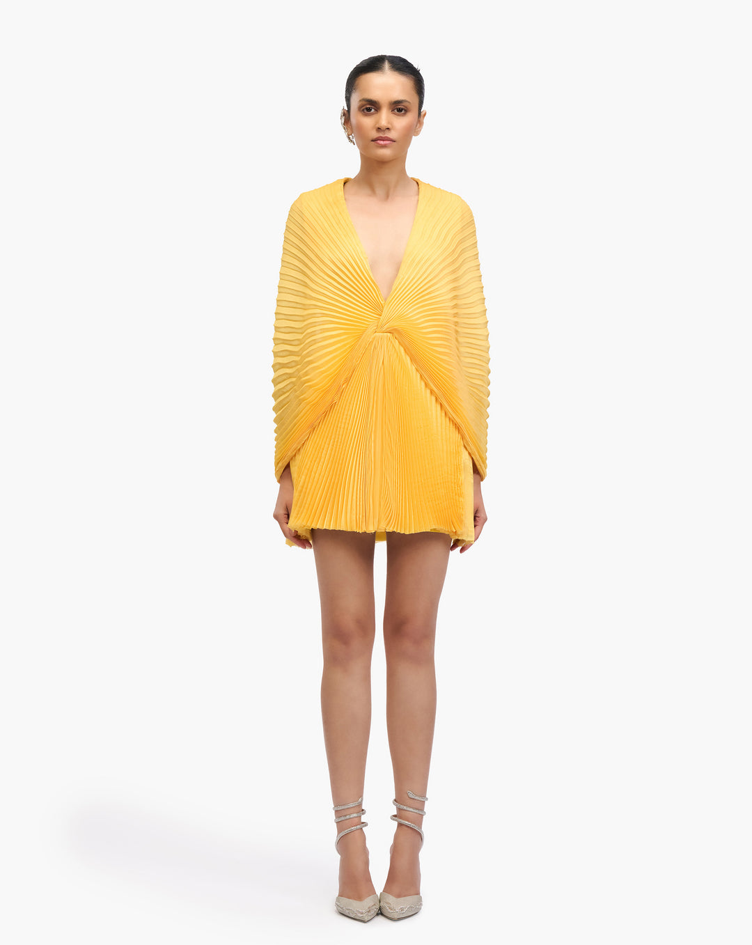 Solaire Pleat Mini Dress