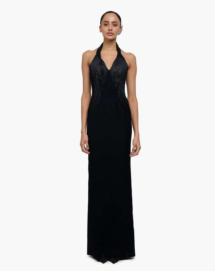 Mirrored Illusion Column Gown