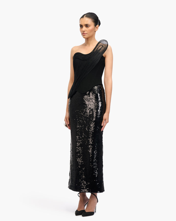 Nox Sequin Midi Skirt