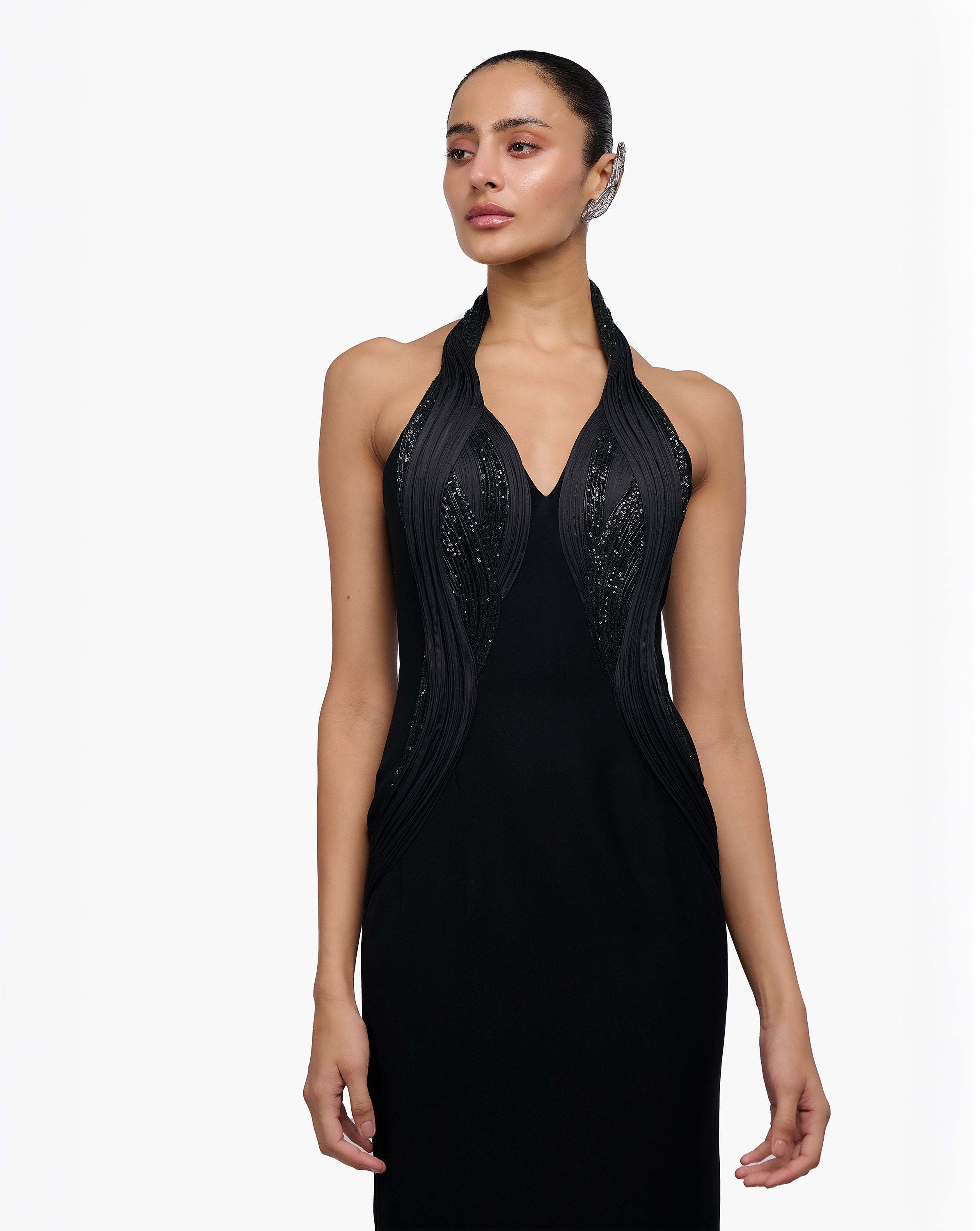 Mirrored Illusion Column Gown