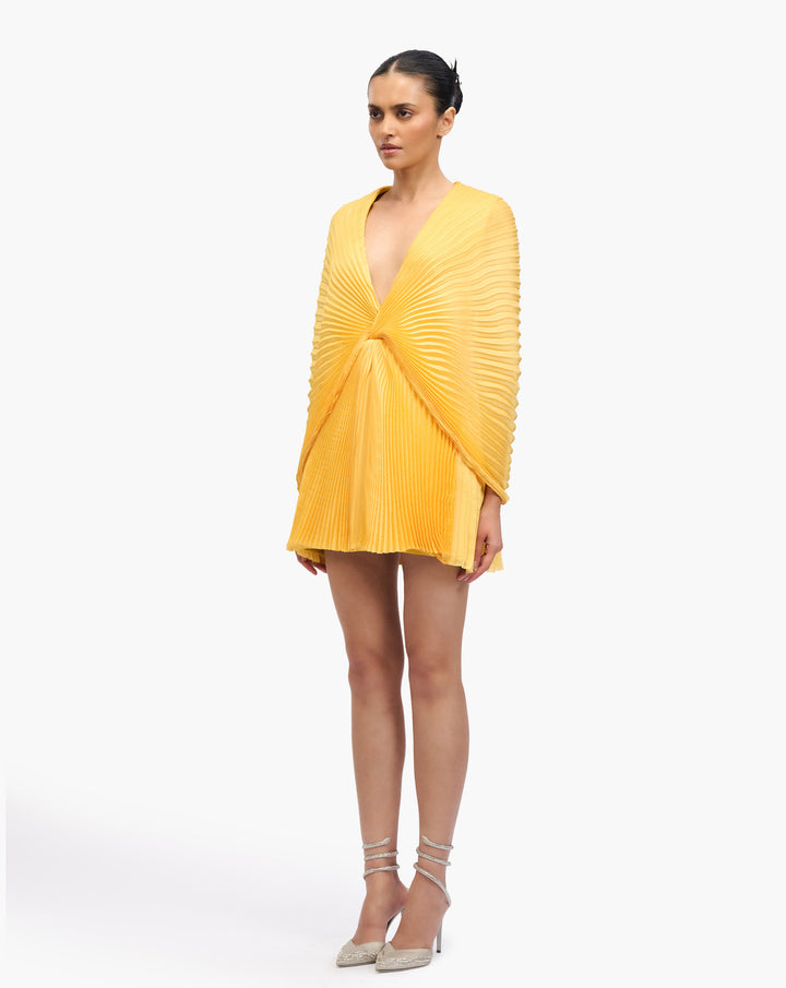 Solaire Pleat Mini Dress