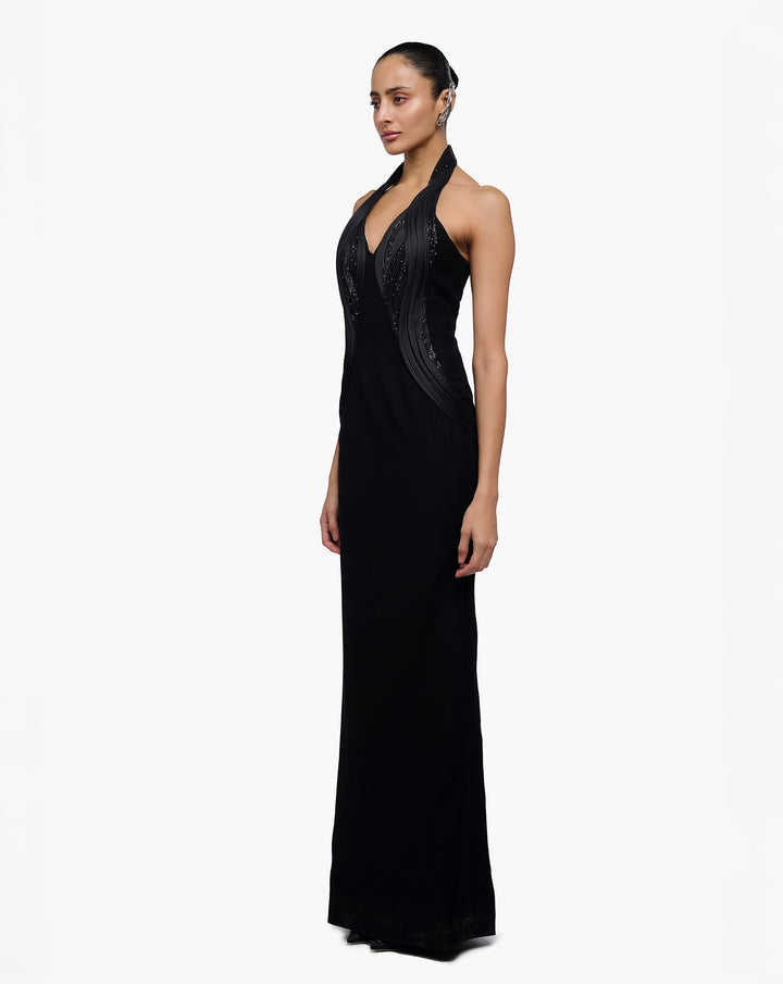 Mirrored Illusion Column Gown