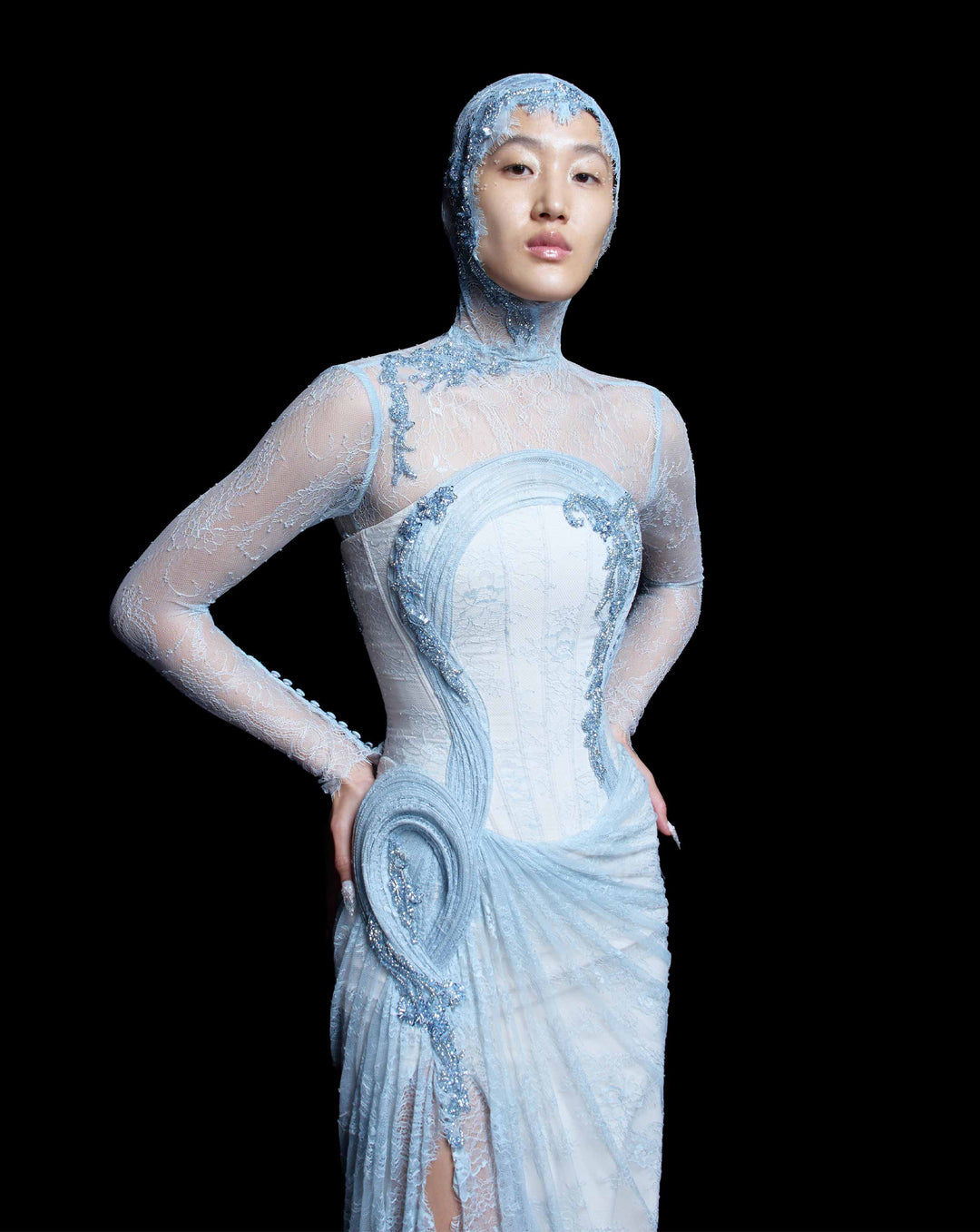 Moonwake/The Cosmic Ripple Sculpted Gown