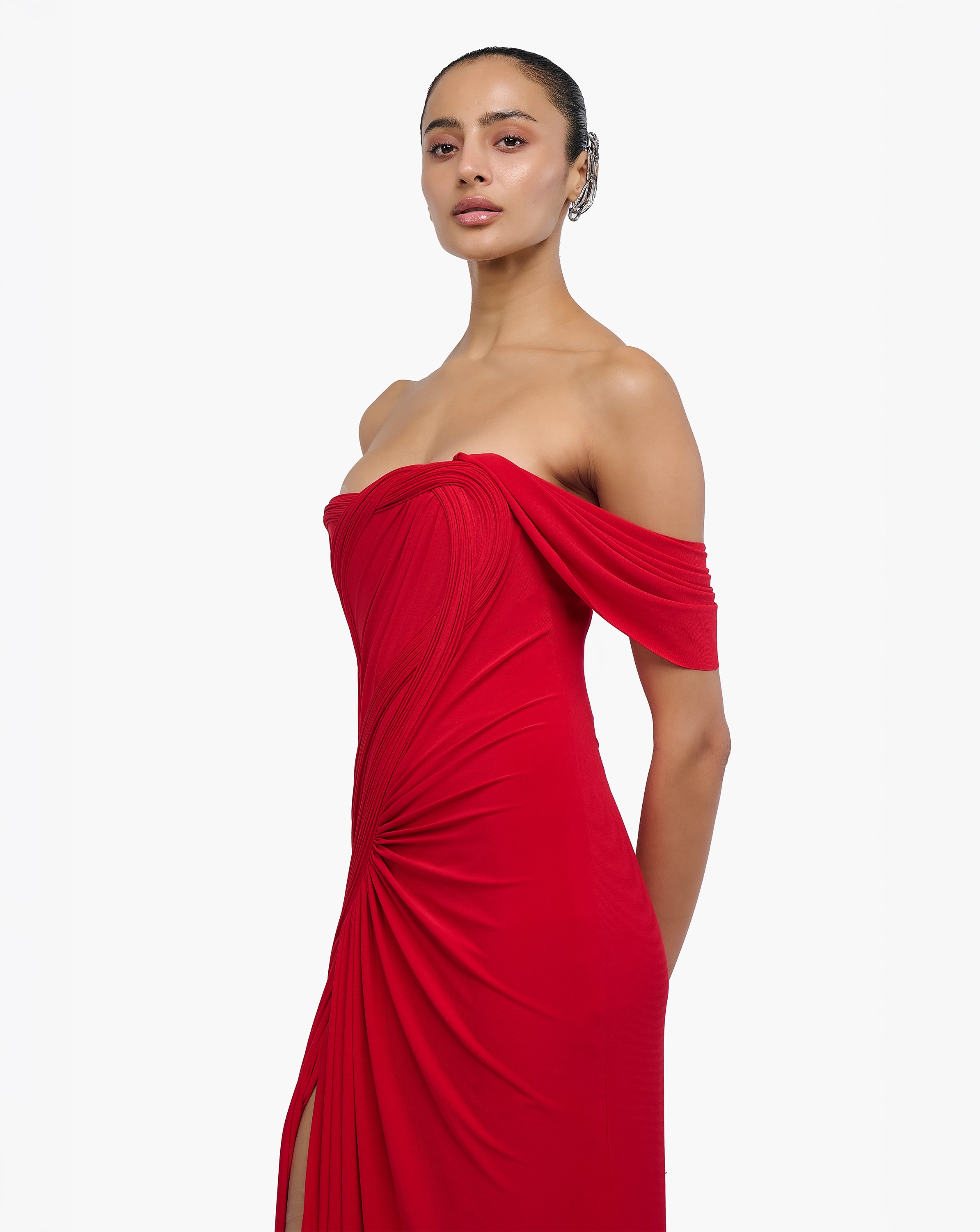 Sculpted Flame Gown