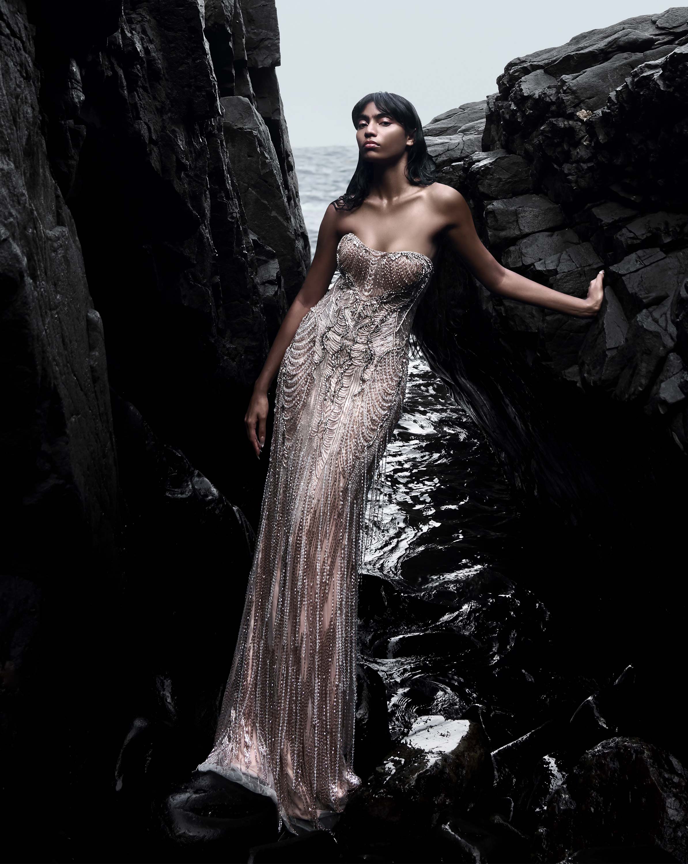 Baroque Cascade Gown