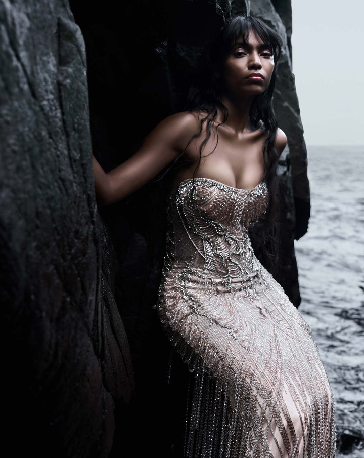 Baroque Cascade Gown