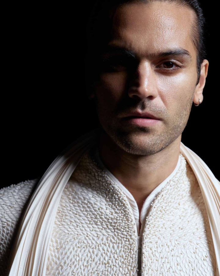 The Textured Lunar Sherwani