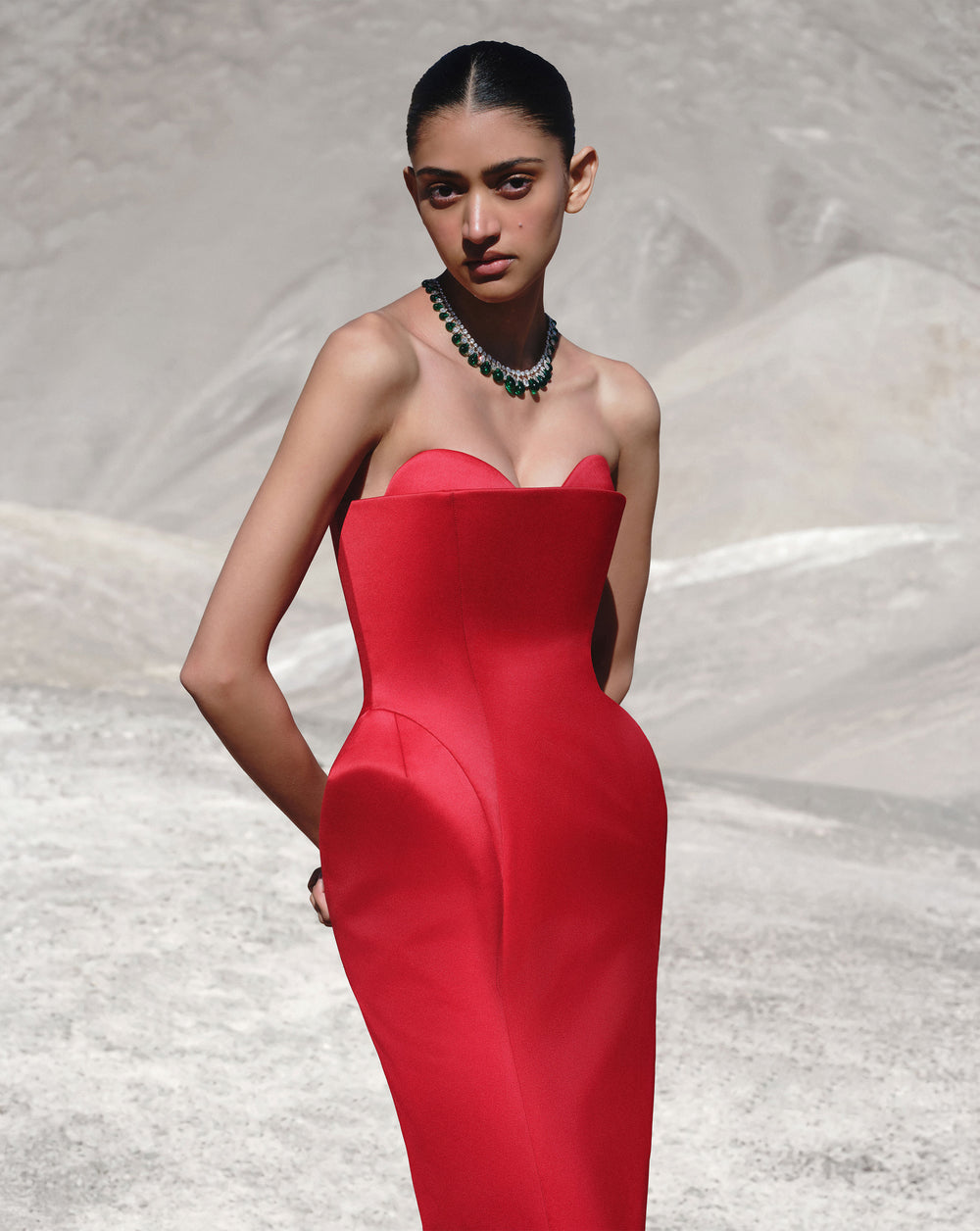 Crimson Veil Gown - Image 2