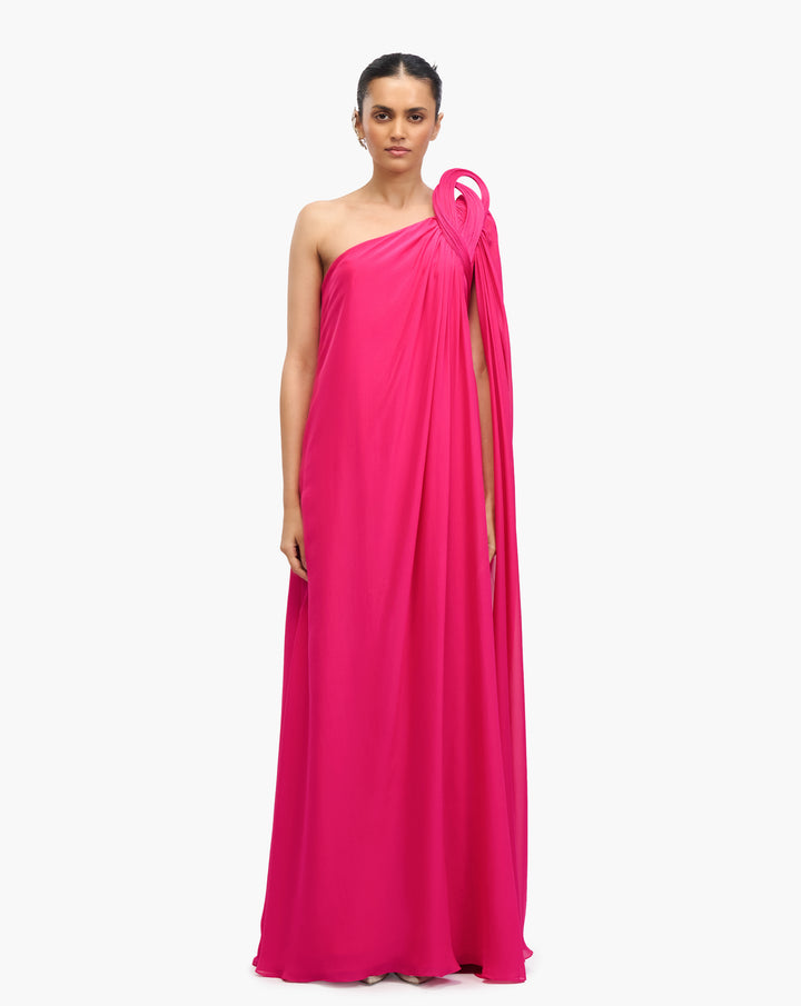 The Solaris Yellow One-Shoulder Gown