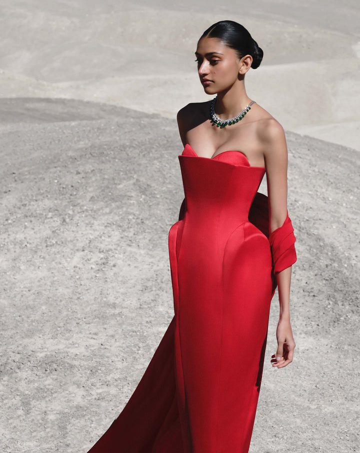 Crimson Veil Gown - Image 4