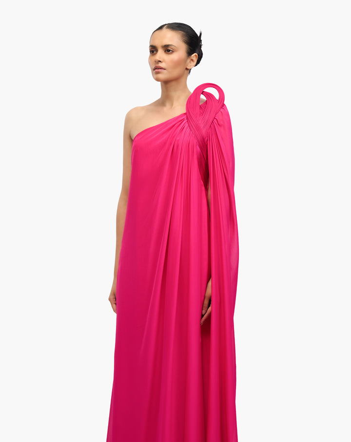 The Solaris Yellow One-Shoulder Gown