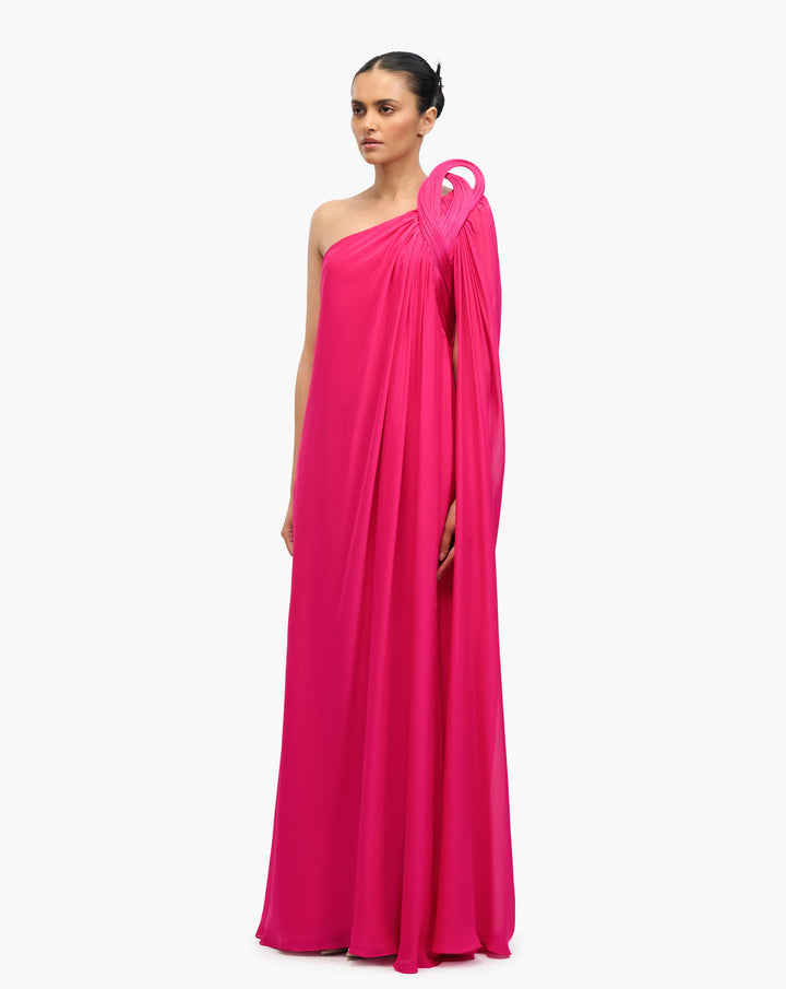 The Solaris Yellow One-Shoulder Gown