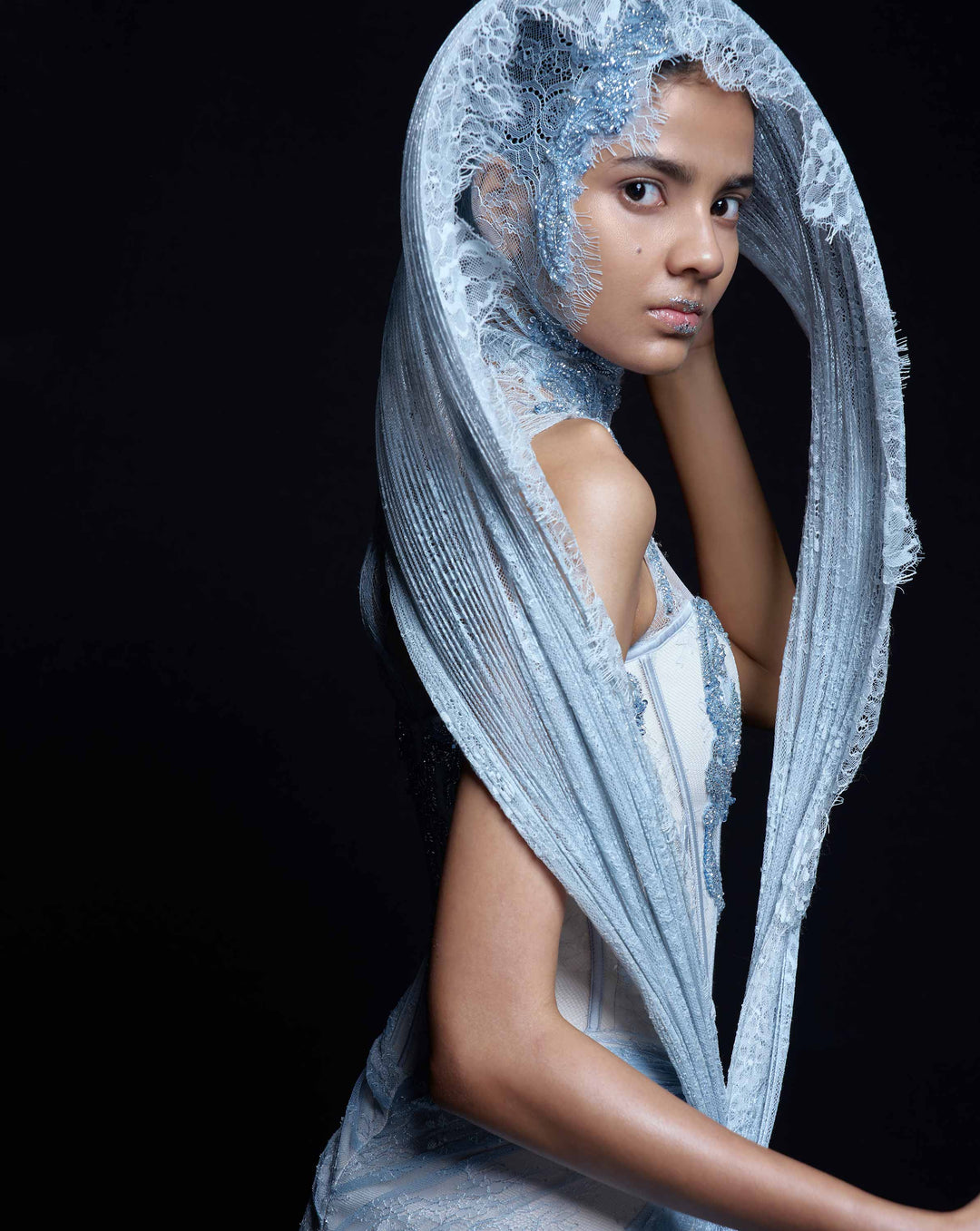 Moonveil/ Cosmic Orbit Saree Gown