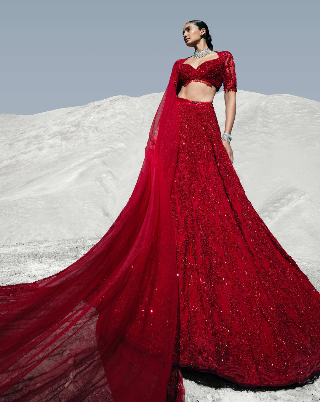 The Scarlet Vow Lehenga