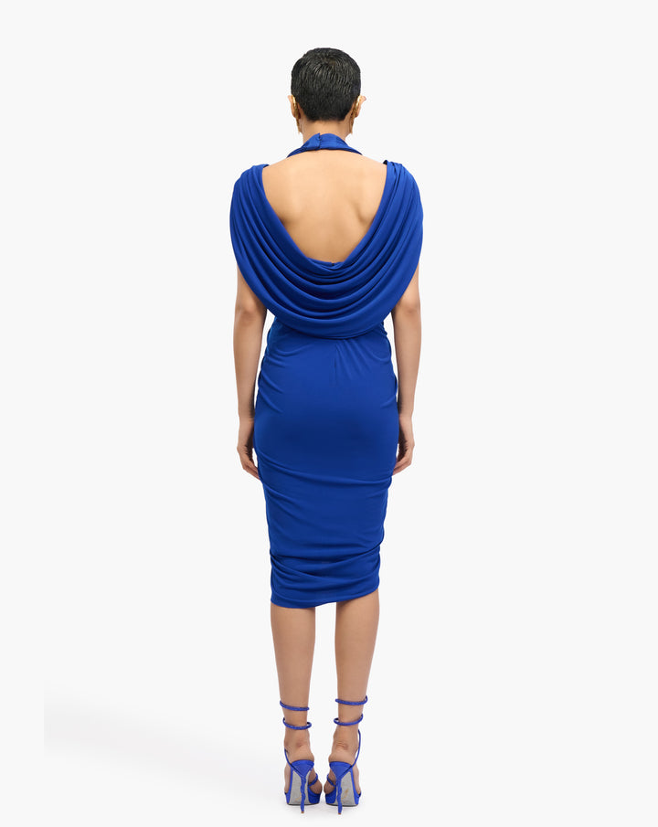 Astraea Cowl Draped Dress