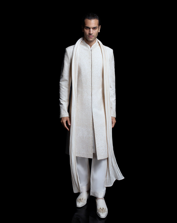 The Textured Lunar Sherwani
