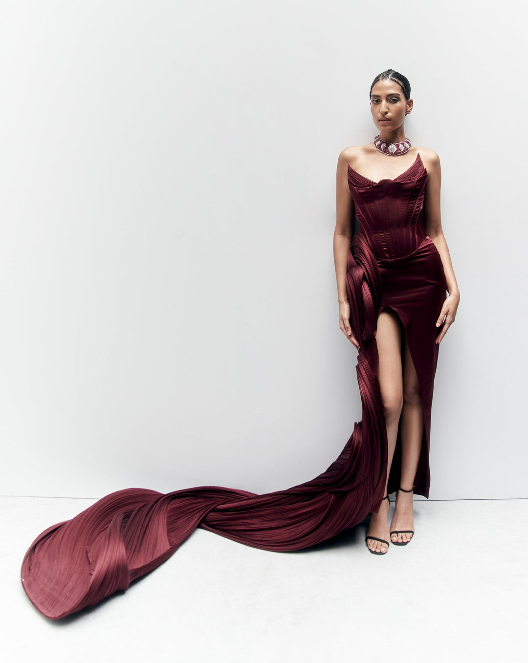 Satin Corseted Gown