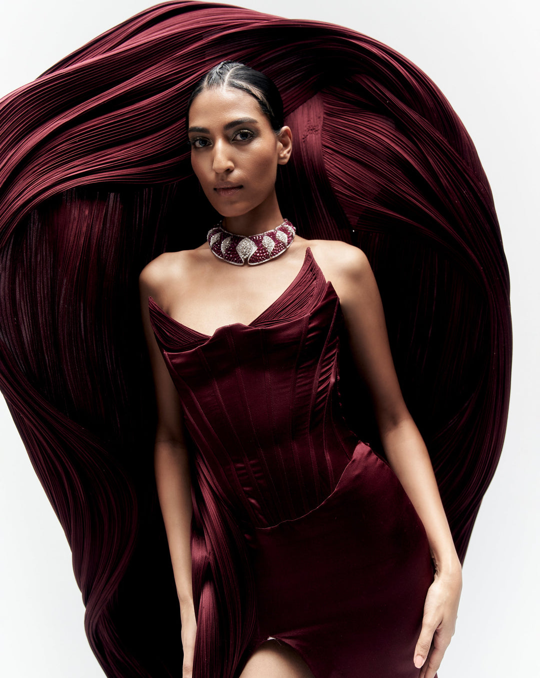 Satin Corseted Gown