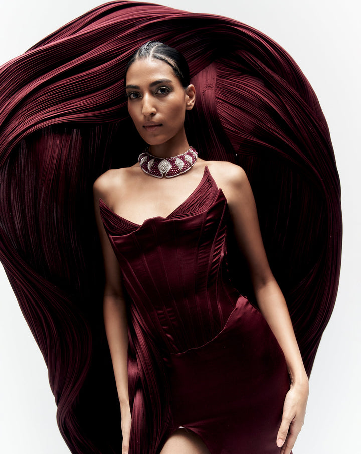 Satin Corseted Gown