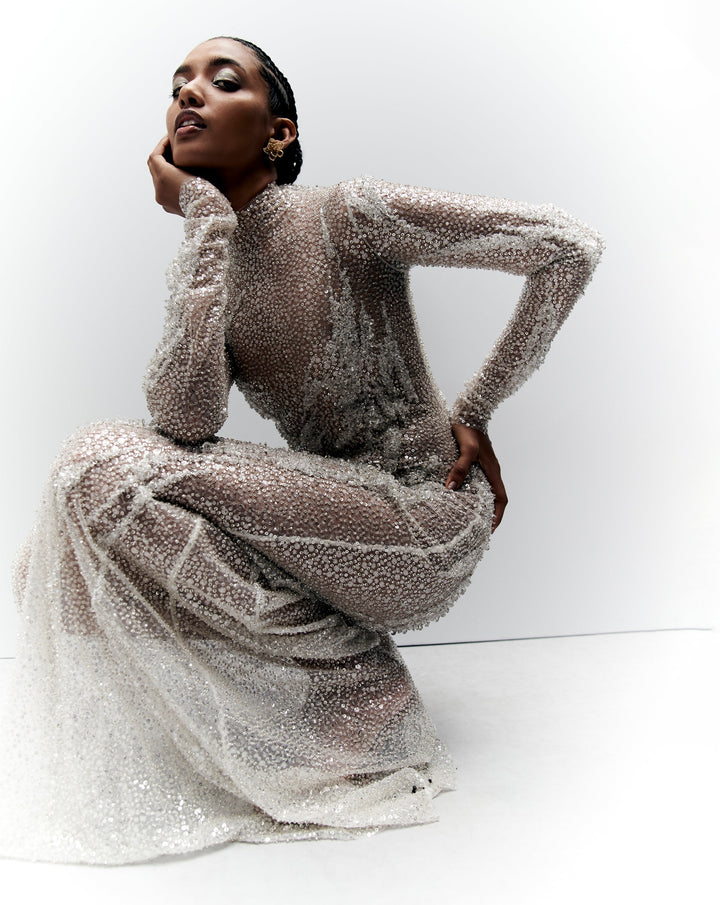 Crystal erosion gown
