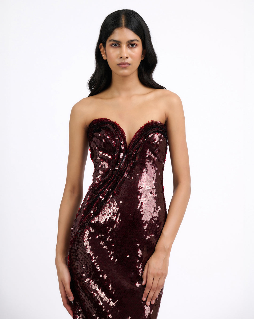 The Sequin Sculpted Column Gown