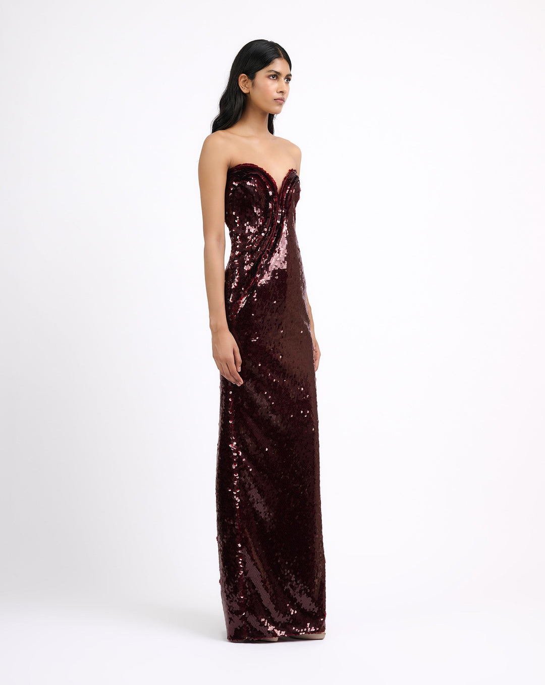 The Sequin Sculpted Column Gown