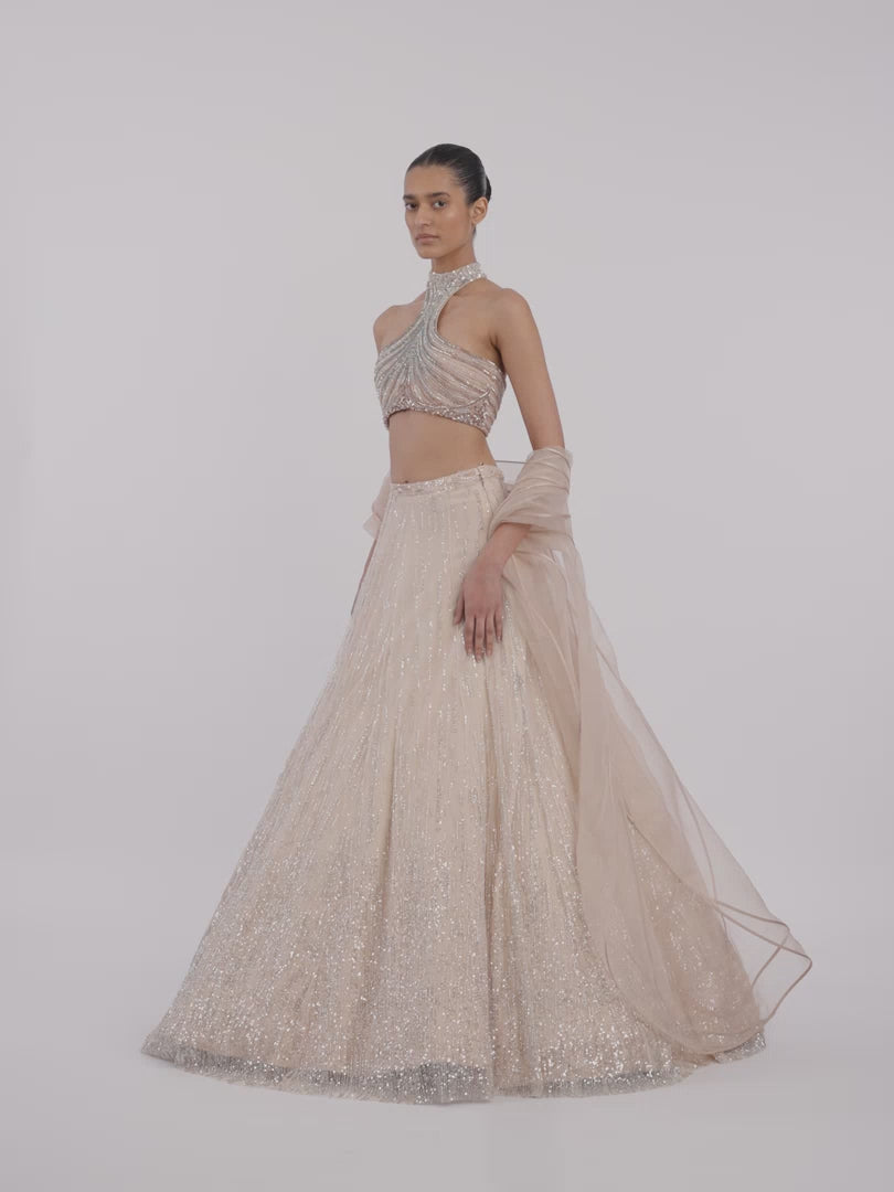 The Embellished Halter Lehenga