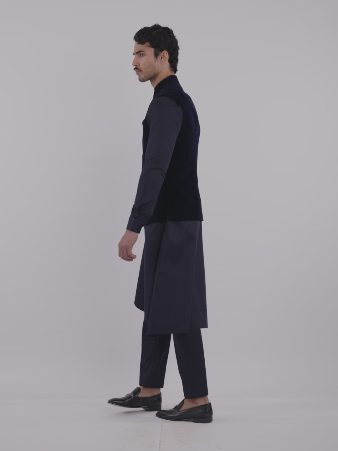 Midnight Velvet Eclipse Nehru Jacket