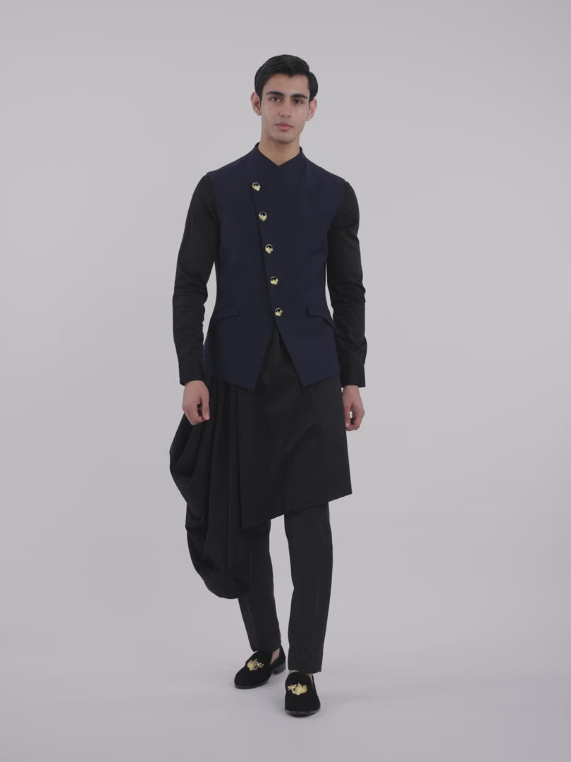 Midnight Regalia Nehru Jacket